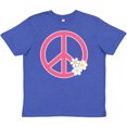 thumbnail image 3 of Inktastic Peace Sign Cute Daisy Flowers Youth T-Shirt, 3 of 5