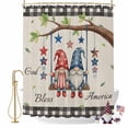 thumbnail image 2 of Shower Curtain, 72" x 84", God Bless America Independence Day Dwarf Swinging on A Swing LinenWaterproof Bathroom Curtain Washable Shower Curtain Set with 12 Hooks, 2 of 9