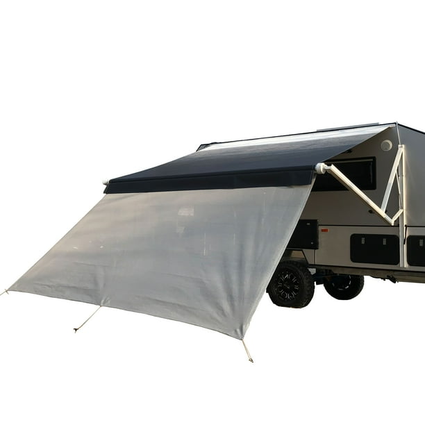 Aleko Rv Deluxe Awning Sun Screen 16 X 6 Feet Gray Mesh Walmart Com