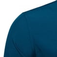 thumbnail image 6 of BUWTTED Men's Shirts Dressy Work Solid Color Casual Long Sleeved Lapel Slim Fit Button Down Business Wedding Navy Shirt L, 6 of 8