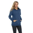 thumbnail image 7 of Youmylove Women Maternity Regular Solid Color Hem Casual Long Sleeve Top Belt Hoodie Breastfeeding Top Female Stylish Pregnant Clothes, 7 of 7