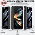 thumbnail image 3 of Compatible Samsung Galaxy Z Fold 4 Case with S Pen Holder Anti Peep Screen Protector Case,Magnetic Hinge Protection Case for Galaxy Z Fold 4 Case Clear Galaxy Fold 4 5g Case with Kickstand Black, 3 of 14