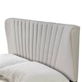 thumbnail image 3 of Artan Navy Blue Velvet Queen Bed with Button Tufting, 3 of 5