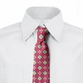 thumbnail image 2 of Ethnic Necktie, Diamonds Lines Geometric, Dress Tie, 3.7", Pink Earth Yellow, by Ambesonne, 2 of 3