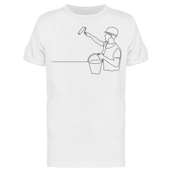 Smartprints Mens Graphic Tee - Cool Painter Man - Regular Fit 100% Cotton