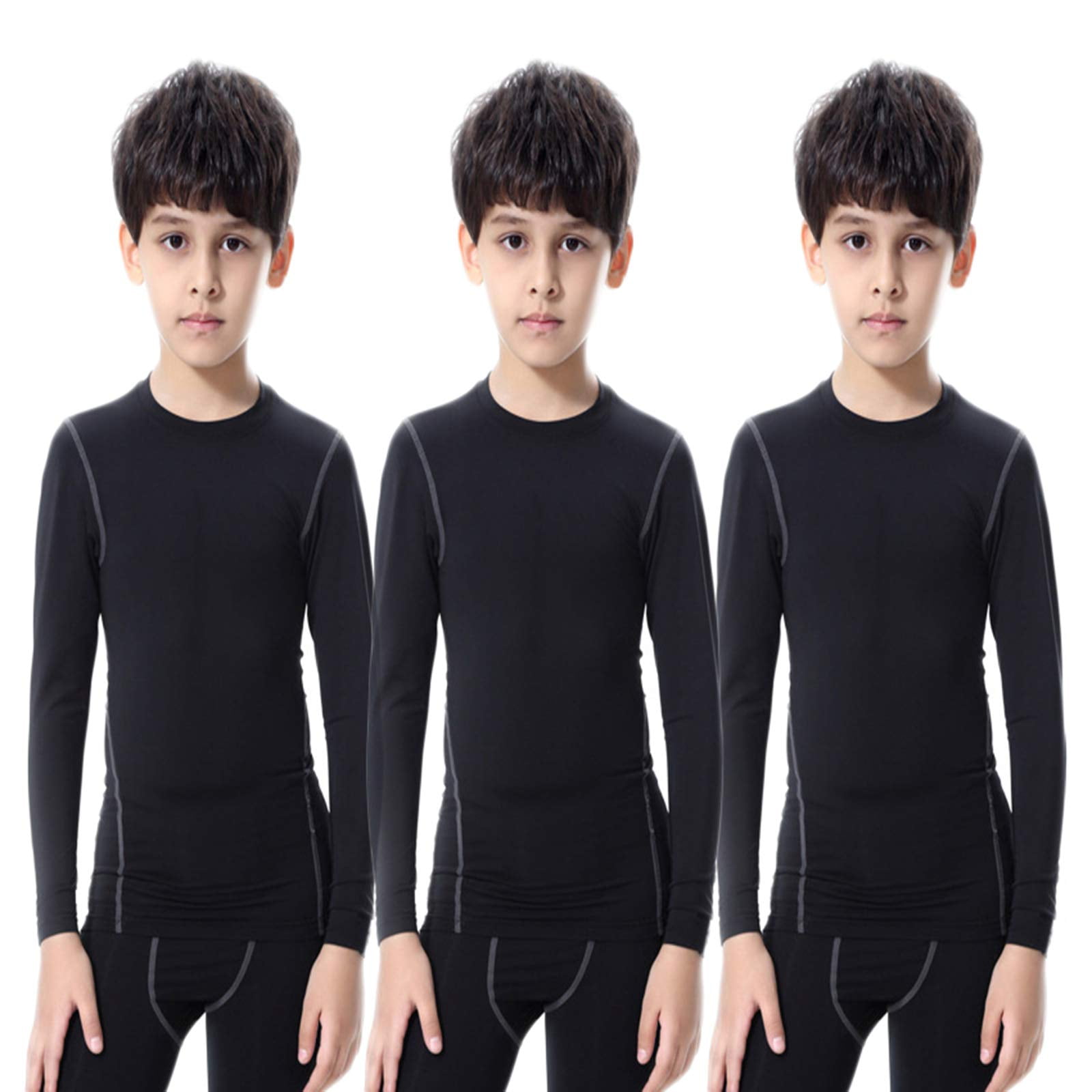 Minghe Mens Compression Shirts Short Sleeve Tops Workout Base Layer 3 Pack 