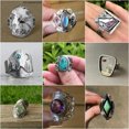 thumbnail image 2 of QQTDFG Retro 925 Silver Zircon Jewelry Women Wedding Engagement Rings Gift Size 6-11-#1-10, 2 of 9