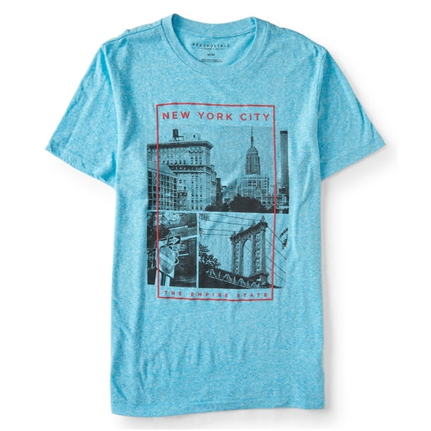 Aeropostale Empire State Camiseta gráfica para hombre, azul, extragrande Aeropostale Camiseta gráfica