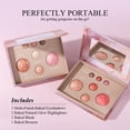 thumbnail image 3 of Julystar All-in-One Baking Face Palette, marble-pattern blush, contour, highlighter, and eyeshadow palette, perfect for everyday wear and all kinds of party looks, 3 of 8