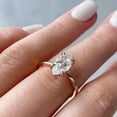 thumbnail image 2 of solitaire jewels 1.5CT Marquise Moissanit Solitaire Engagement Ring For Women, 10K Rose Gold, 2 of 5