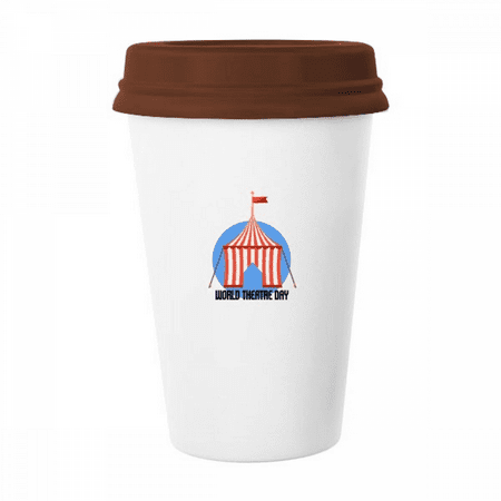 

Memorial Anniversary Theatre Cultural Heritage Mug Coffee Drinking Glass Pottery Cerac Cup Lid