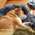 thumbnail image 5 of Codi Dog Bed for Couch - Calming Dog Beds for Medium Dogs, Fluffy Plush Bed for Pets, Anti Anxiety Dog Bed with Removable Washable Cover for Dogs and Cats, Dark Grey, 35x31x5 inches, 5 of 16