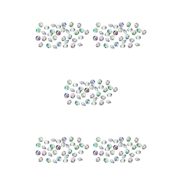 Sonducket Paquete de 1000 diamantes de imitación Adornos acrílicos Relleno de medias Gemas dispersas Decoraciones de Boda plata, blanco 6MM blanco plateado 6MM 5Conjunto
