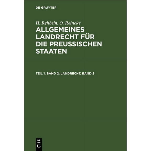 Landrecht, Band 2, (Hardcover)