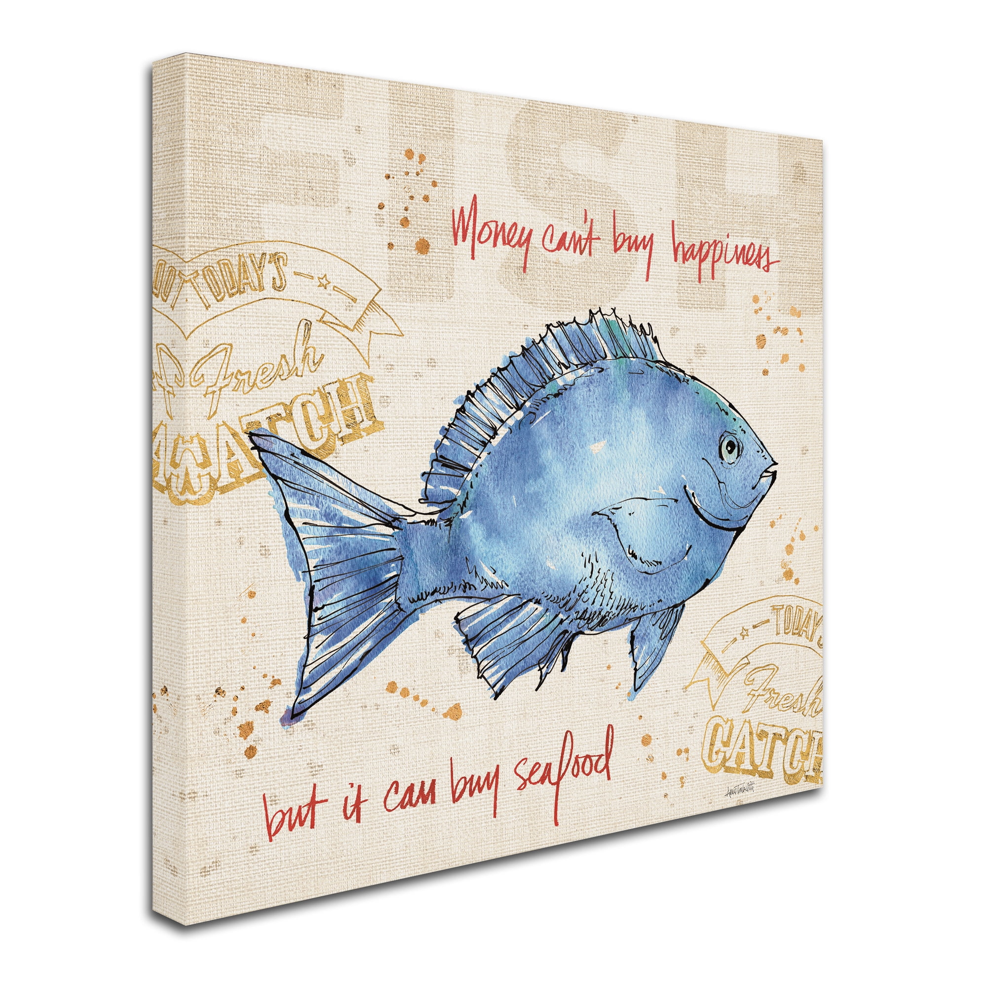 Trademark Fine Art 'Coastal Catch III' Canvas Art by Anne Tavoletti