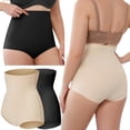 thumbnail image 3 of High Waist Body Shaper Shorts Shapewear For Women Tummy Control Thigh Slimming Technology Black/Apricot Large Size S-2XL, 3 of 8