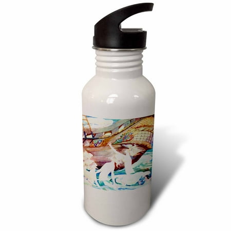 

Mermaids And Wooden Ship 21 oz Sports Water Bottle wb-62049-1