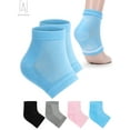 thumbnail image 5 of Gustave 2 Pairs Moisturizing Heel Socks Gel Lined Open-toe Spa Socks to Heal and Treat Dry Cracked Heels, Foot Treatment Care Heel (Blue), 5 of 8