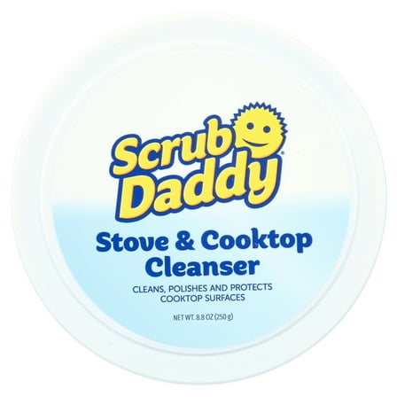 Scrub Daddy Stovetop & Cooktop Cleanser with Scrub Mommy Non-Scratch Cleaning Sponge