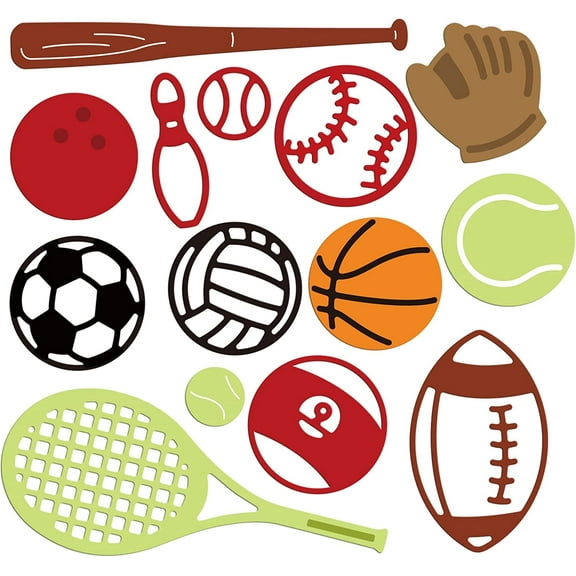 1pc Sport Ball Cutting Dies Die Cuts for DIY Scrapbooking Festival Birthday Wedding Cards Making Album Envelope Decoration Matte Platinum