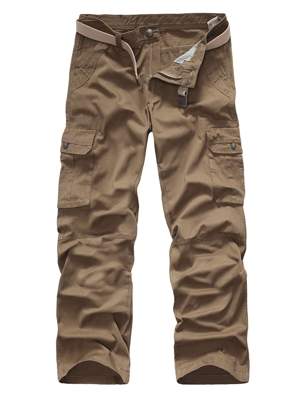 Men's Pure Cotton Cargo Pants Trousers Color:Khaki,30# | Walmart Canada