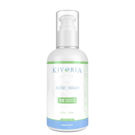 Kivoria Benzoyl Peroxide 10 % Acne Treatment Face and Body Wash, 8