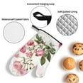 thumbnail image 5 of YFYANG Oven Mitts and Pot Holders Sets 4 Pieces, Non-Slip Heat Resistant Vintage Pink Flowers Kitchen Glove Pot Mat for Cooking and Baking, 5 of 8