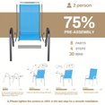 thumbnail image 5 of LAZY BUDDY Patio Dining Chairs Set of 8 with Armrests, Stackable Outdoor Chairs Set, Metal Frame & Textilene Fabric, for Lawn, Garden, Yard, Poolside, 5 of 9