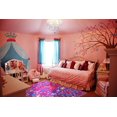 thumbnail image 2 of Tapis rectangle amusant pour enfant La Vallée des papillons multicolore nylon, 2 of 2