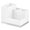 White/Chrome, variant on Plated Toothbrush and Toothpaste Holder, Storage Organizer Stand with 4 Compartments for Bathroom Countertop, Holders for Electric Toothbrush, Toothpaste, Hyde Collection, Clear/Brushed Chrome