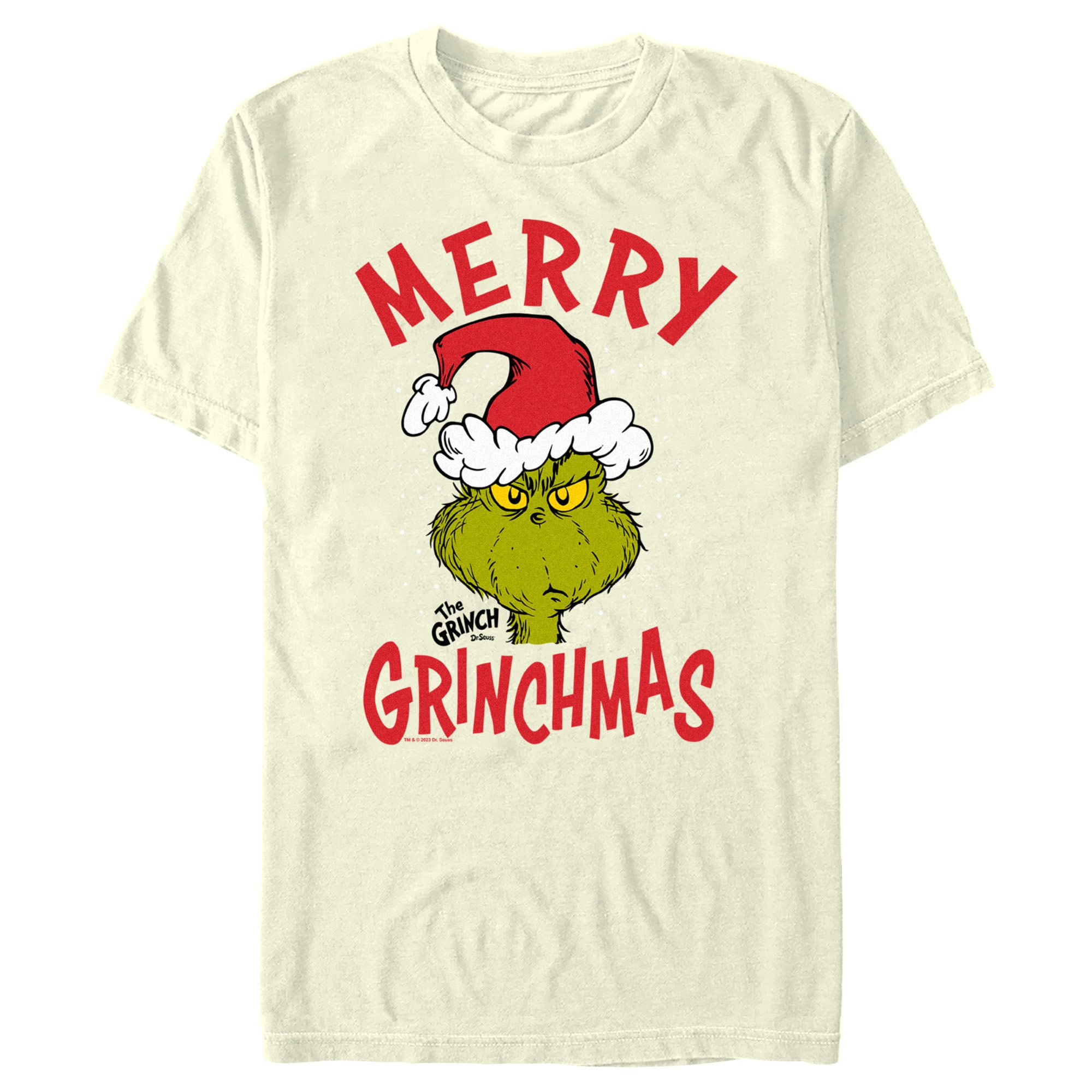 Men's Dr. Seuss Christmas The Grinch You're a Mean One Portrait Graphic Tee  Kelly Green Small 