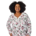 thumbnail image 7 of Aria Women's 100% Cotton Long Sleeve V-Neck Nightgown, Sizes S-3X, 7 of 7