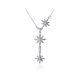 thumbnail image 1 of Collar de plata de ley 925 para adolescentes, collar, collar, colgante, collar, colgante de diamantes con tres estrellas, 1 of 5