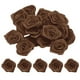 thumbnail image 1 of Uxcell 50 piezas de rosas de cinta de 3 cm para manualidades, flores de tela artificiales, marrón, 1 of 5