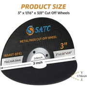 100PC 3 inch Cut off Wheels 3/8 Arbor Metal Cutting Disc Blade Die Grinder Tool