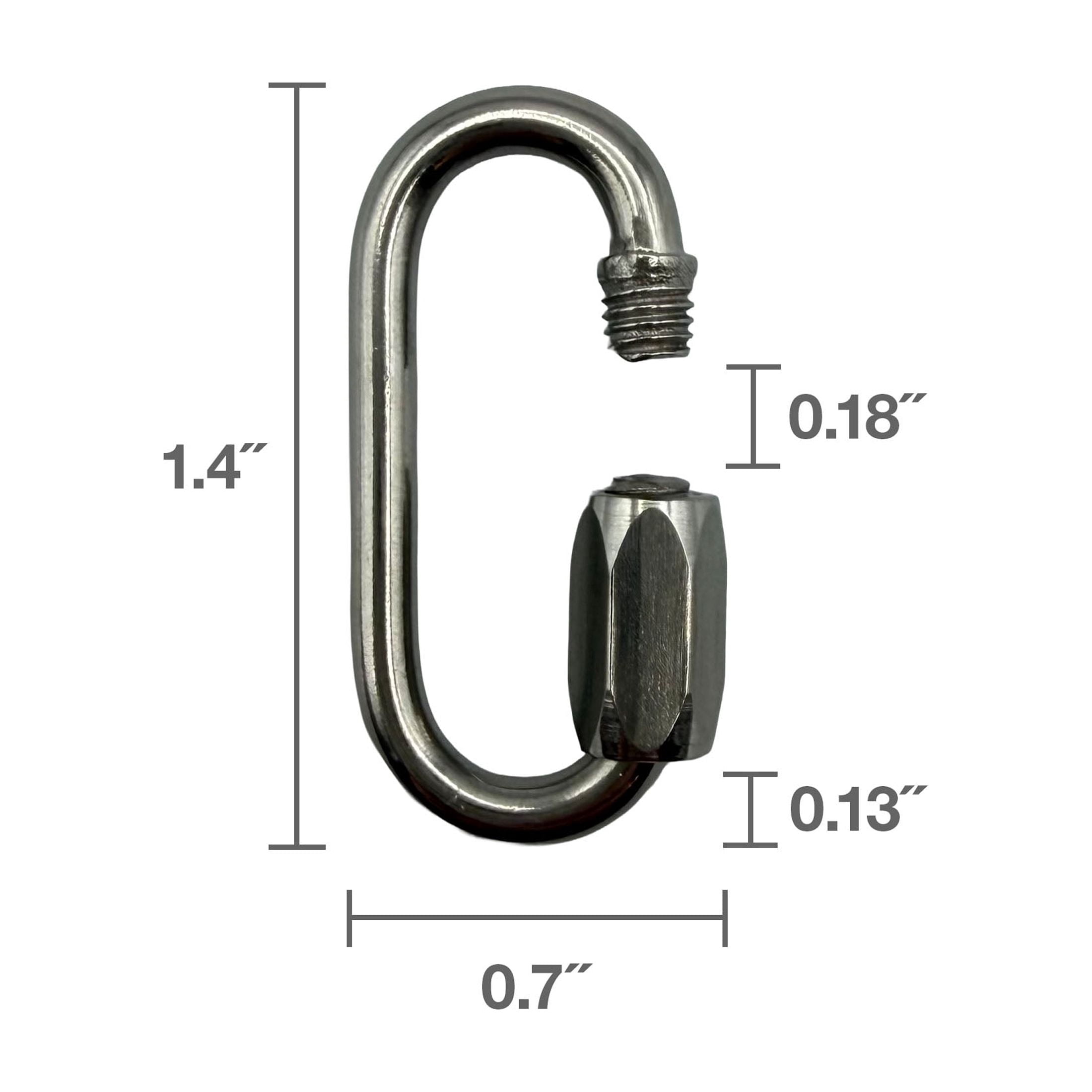 (4 pack) 1/8" Stainless Steel Quick Links, 2 Pack, Peerless Chain Company, #4721938