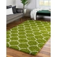 thumbnail image 4 of Unique Loom Trellis Shag Collection Area Rug - Ruby (9' x 12' Rectangle Green/Ivory), 4 of 12