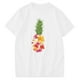 thumbnail image 4 of Gibobby Blusa Casual de Mujer Camisetas mujer Cuello redondo Ultra Manga corta Creativo Floral Estampado piña Tops casuales Blusa para Adolescent(Blanco,M), 4 of 4