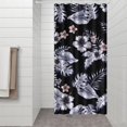 thumbnail image 3 of Botanical Floral and Autumn Leaves Curtain – Watercolor Nature Print for Vintage-Inspired Bathroom Aesthetic, 3 of 5