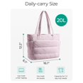 thumbnail image 3 of Puffer Tote Bag for Women, Nurses - Multi-Pocket Lightweight Bag for Work - Quilted Handbag for Travel and Gym, 3 of 6