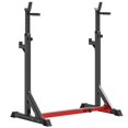 thumbnail image 1 of Soozier Squat Rack, Power Rack with Adjustable Height & Width, Strength Training Equipment with Barbell Storage Racks & J-Hooks for Bench Press, Squat, Weight Lifting, 1 of 7