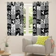 thumbnail image 5 of Dirt Bike Curtains for Bedroom Living Room (2 Panels, 52 x 84 Inch) Extreme Sports 30%-50% Blackout Curtainsative Racing Motocross Rider Buffalo Check Plaid Darkening Drapes Black White, 5 of 8