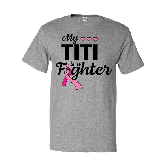 Inktastic Breast Cancer Awareness My Titi is a Fighter T-Shirt