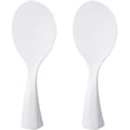 thumbnail image 1 of Paleta de arroz antiadherente, espátula de arroz para servir de pie, color blanco, 2 uds., 1 of 6