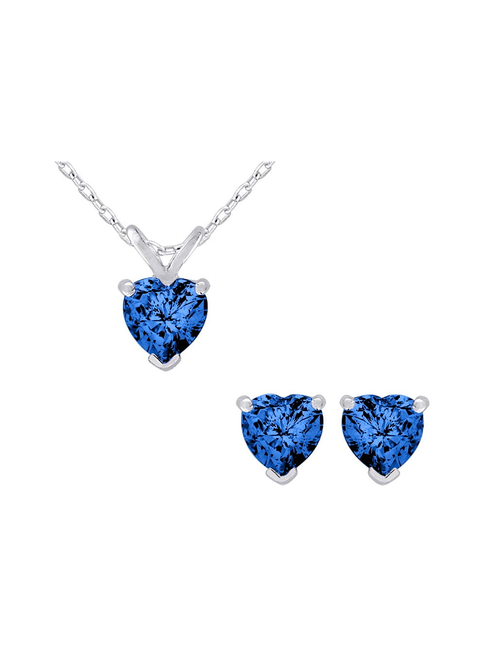 blue sapphire necklace set