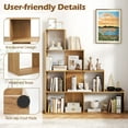 thumbnail image 6 of Topbuy 4-Layer Corner Storage Rack Freestanding Display Bookshelf Burlywood, 6 of 9