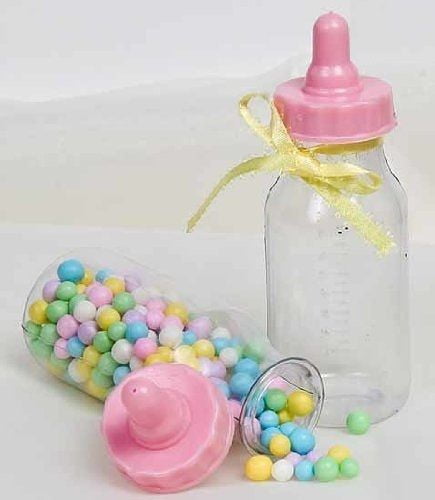 Party Favor Baby Bottle White ring Pack of 24 4.25 Tall 4.25 Tall NST