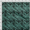 thumbnail image 3 of oneOone Viscose Jersey Dusty Teal Green Fabric Tiger Animal Skin Craft Projects Decor Fabric Printed By The Yard 60 Inch Wide, 3 of 5