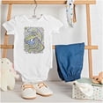 thumbnail image 3 of Smurfette Cartoon Floral Paisley Bodysuit Jumper Girls Infant Baby Brisco Brands NB, 3 of 6