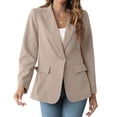 thumbnail image 4 of Womens Button Long Sleeve Suit Jackets Business Casual Solid Color Lady Blazer, 4 of 5